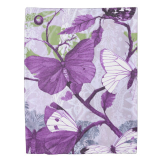 Purple Butterflies Duvet Cover