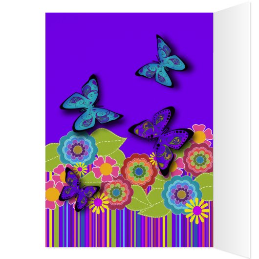 Purple Butterflies | Floral Beauty | Mother's Day (Inside (Left))