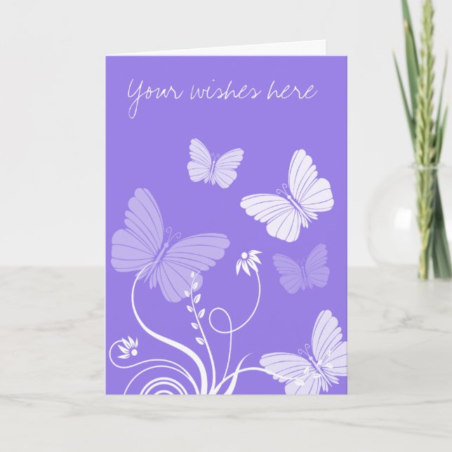 Purple butterflies Greeting Card (Front)