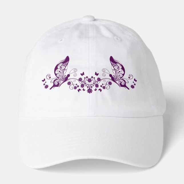 Purple Butterflies Hat (Front)