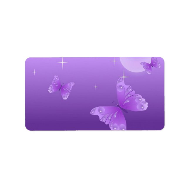 Purple Butterflies in the Sun Label (Front)