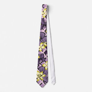 Purple Butterflies Neck Tie