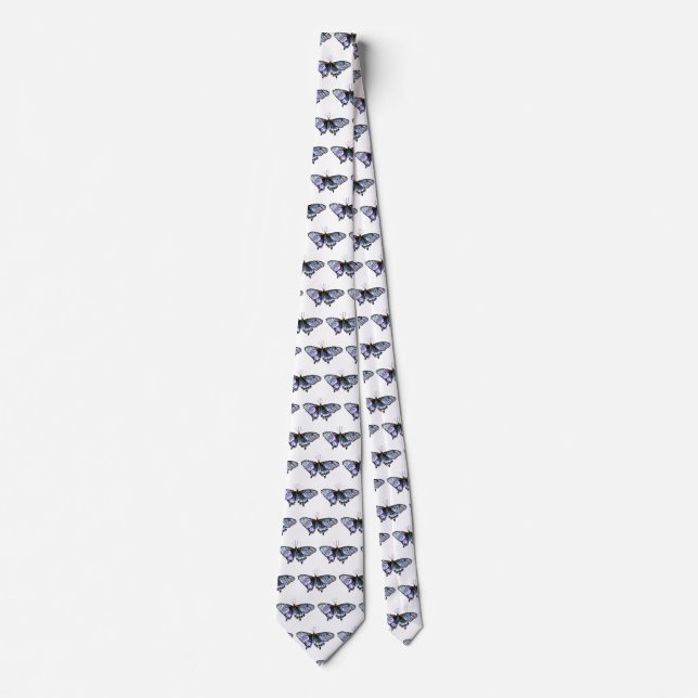Purple Butterflies Neck Tie (Front)