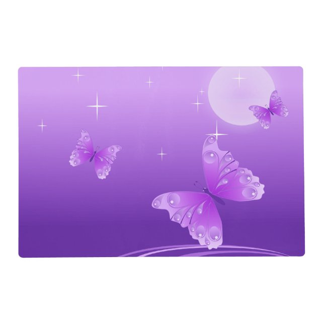 Purple Butterflies Placemat (Front)