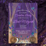 Purple Butterflies, Scrolls Bat Mitzvah Invite