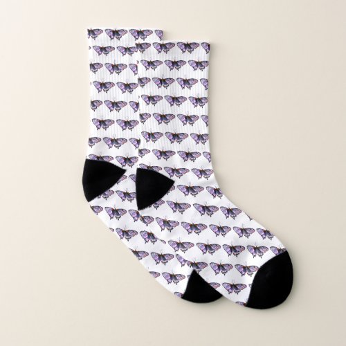 Purple Butterflies Socks