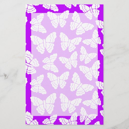 Purple butterflies Stationery