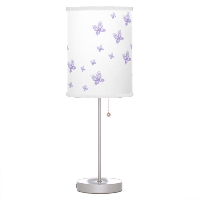 Purple Butterflies Table Lamp (Left)
