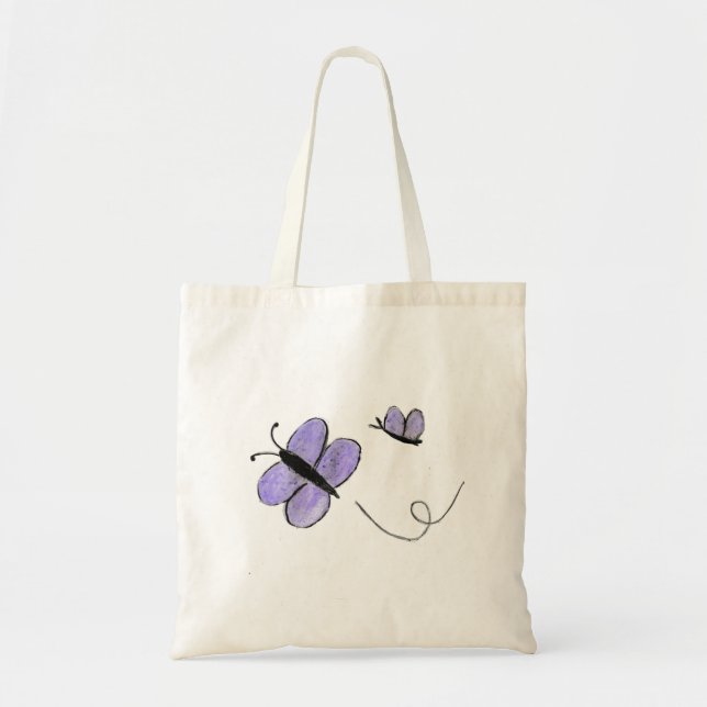 Purple Butterflies  Tote Bag (Front)