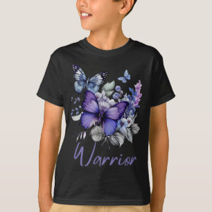 Purple Butterflies Warrior Suicide Prevention Awar T-Shirt
