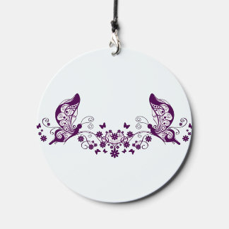 Purple Butterflies Wind Chime