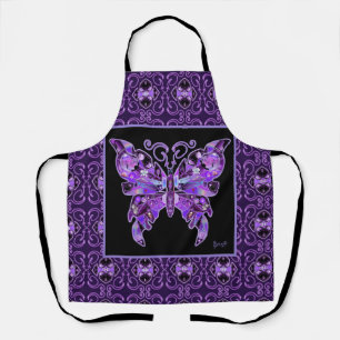 Purple Butterfly 31 Apron