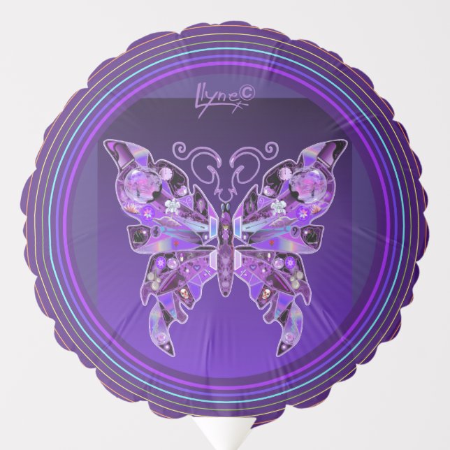 Purple Butterfly 31 Balloon (Front)