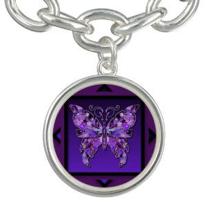 Purple Butterfly 31 Bracelet