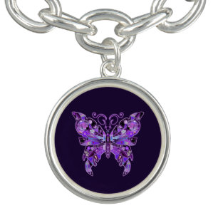 Purple Butterfly 31 Bracelet
