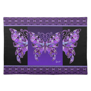 Purple Butterfly 31 Cloth Placemat
