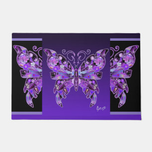 Purple Butterfly 31 Doormat