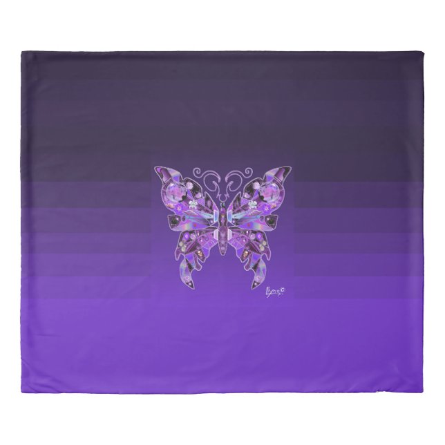 Purple Butterfly 31 Duvet Cover (Front)