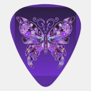 Purple Butterfly 31 Guitar Pick
