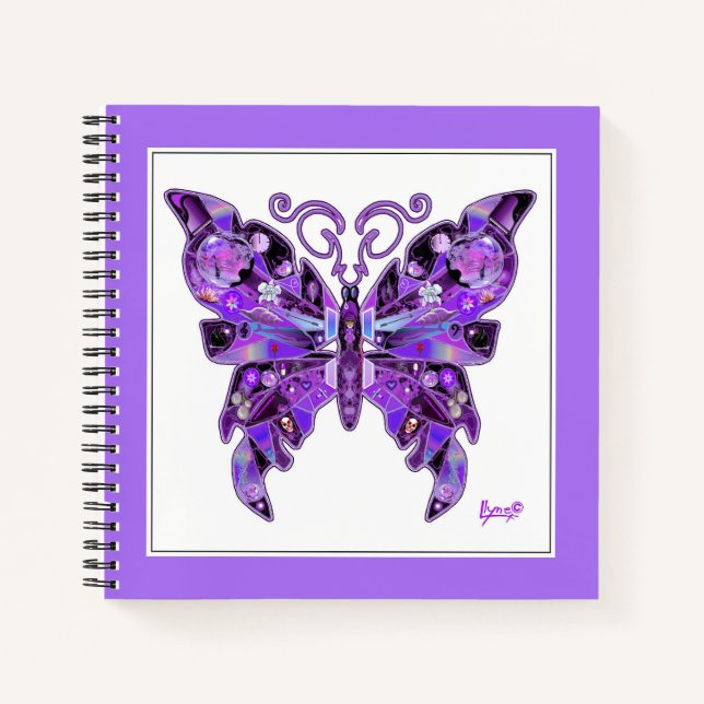 Purple Butterfly 31 Notebook (Front)