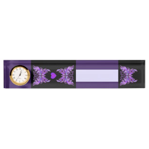 Purple Butterfly 31 Notebook Desk Name Plate
