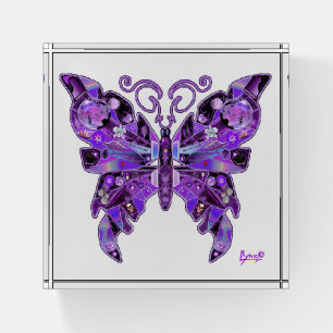 Purple Butterfly 31 Paperweight