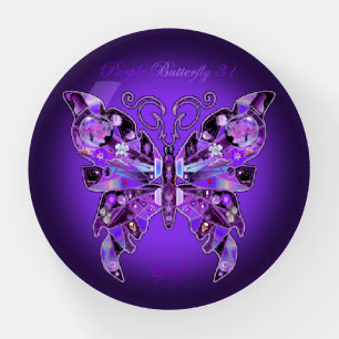 Purple Butterfly 31 Paperweight