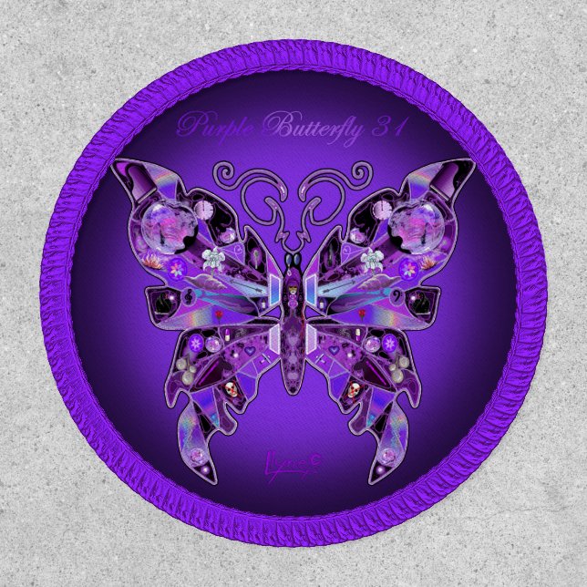 Purple Butterfly 31 Patch (Front)