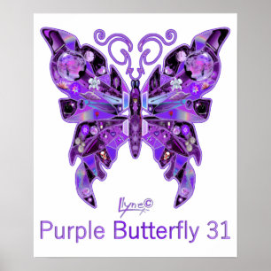 Purple Butterfly 31 Poster