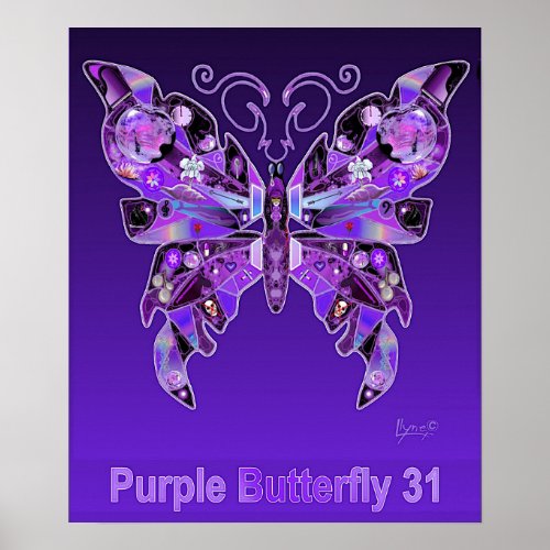 Purple Butterfly 31 Poster