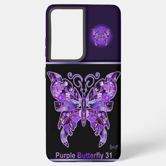 Purple Butterfly 31  Samsung Galaxy Case (Back)