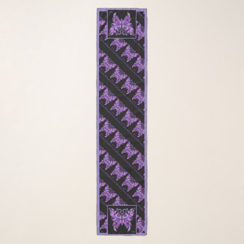 Purple Butterfly 31 Scarf