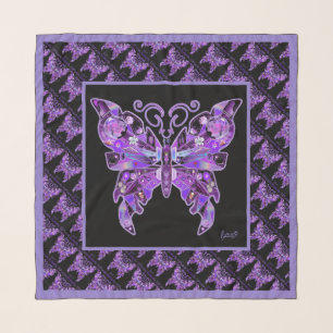 Purple Butterfly 31 Scarf