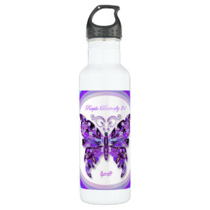 Purple Butterfly 31 Stainless Steel Water Bottle