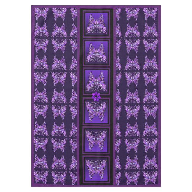Purple Butterfly 31 tablecloth (Front)