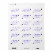 Purple Butterfly Address Labels (Full Sheet)