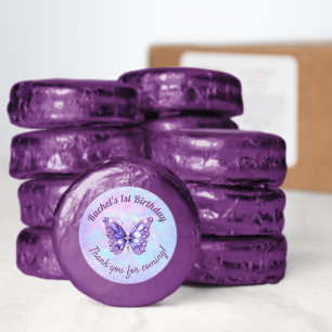 purple butterfly any celebration dipped oreo cookie favors