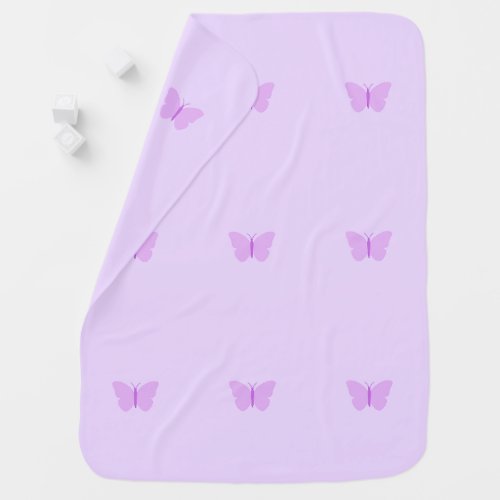 Purple Butterfly Baby Blanket