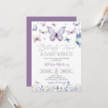 Purple Butterfly Baby Girl Baby Shower Invitation<br><div class="desc">This Purple Butterfly Baby Girl Baby Shower Invitation is perfect for your next event!</div>