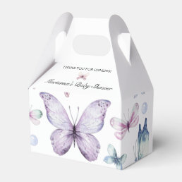 Purple Butterfly Baby Shower Baby Girl Favor Box