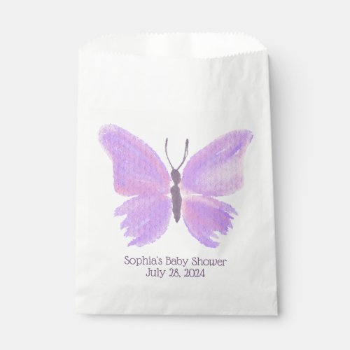 Purple Butterfly Baby Shower Favor Bags