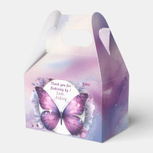 Purple Butterfly Baby Shower Thank you Favor Boxes
