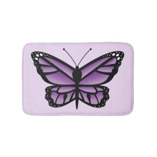 Purple Butterfly Bath Mat