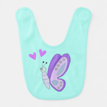 Purple Butterfly Bib