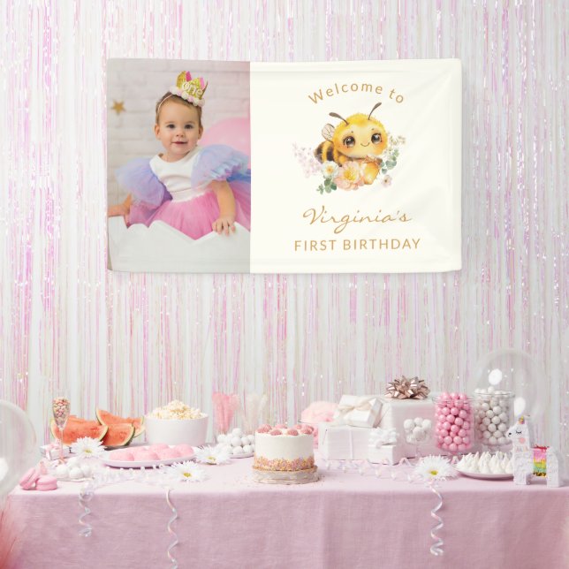 Purple Butterfly Birthday Banner (Party)