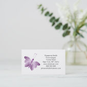 Purple Butterfly Business Card (Standing Front)