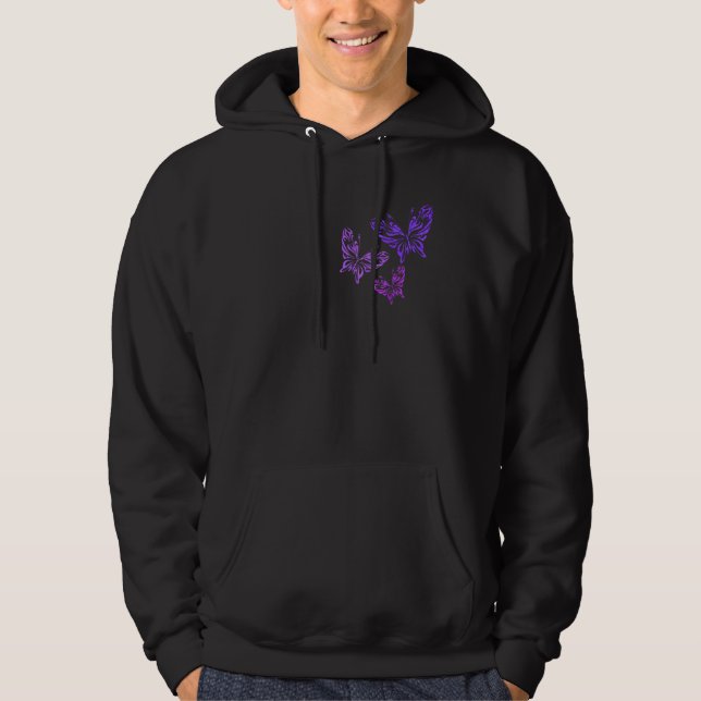 Purple Butterfly  Butterfly  Graphic Tee (Front)