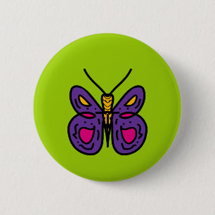 purple butterfly button