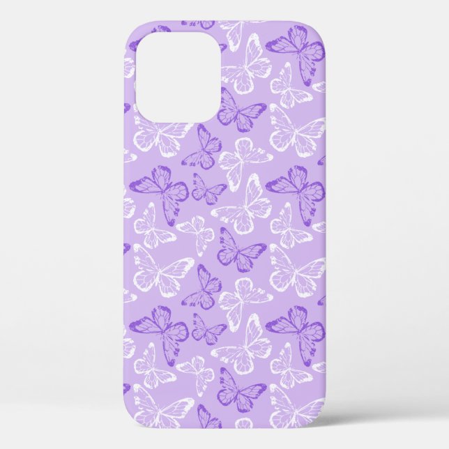 Purple Butterfly Case-Mate iPhone Case (Back)