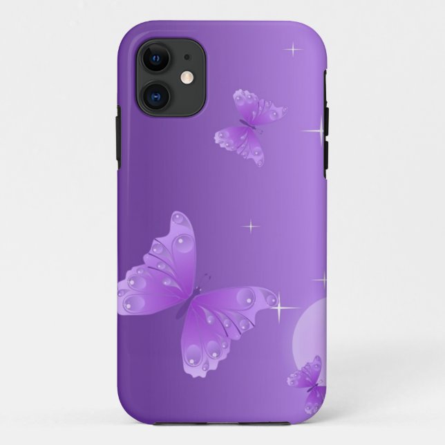 Purple Butterfly Christmas Gift Case-Mate iPhone Case (Back)